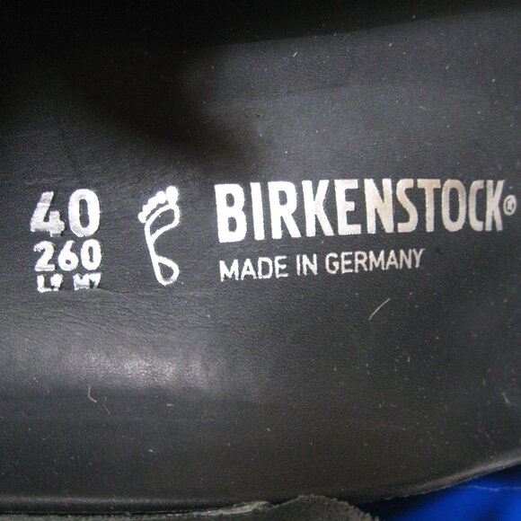 Birkenstock Exquisite GIZEH LUX Spotted Metallic Black Leather 40 R US W 9 M 7 - Picture 10 of 13